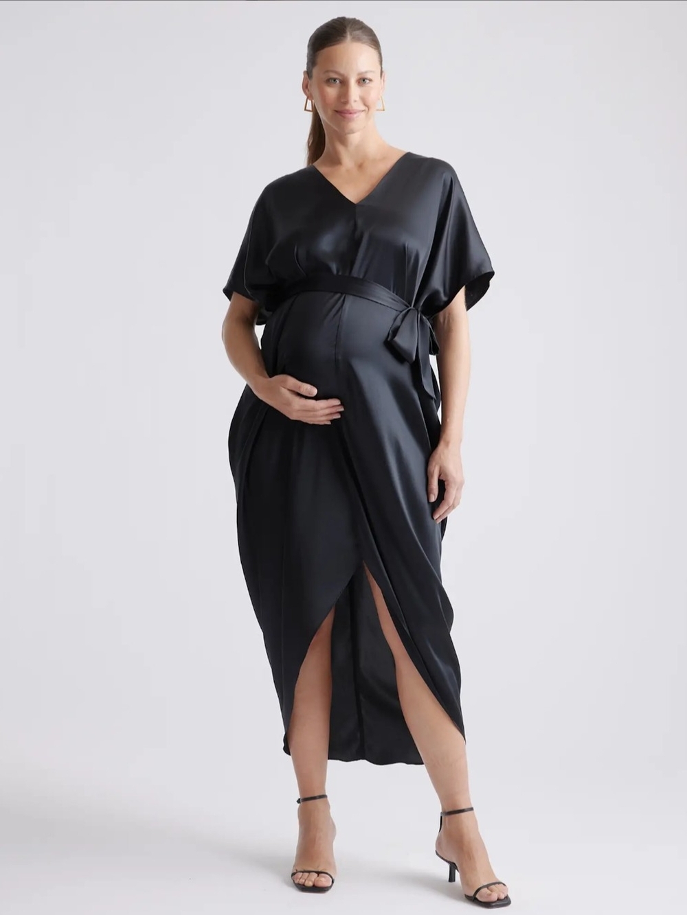 100% Washable Silk Maternity Dress
